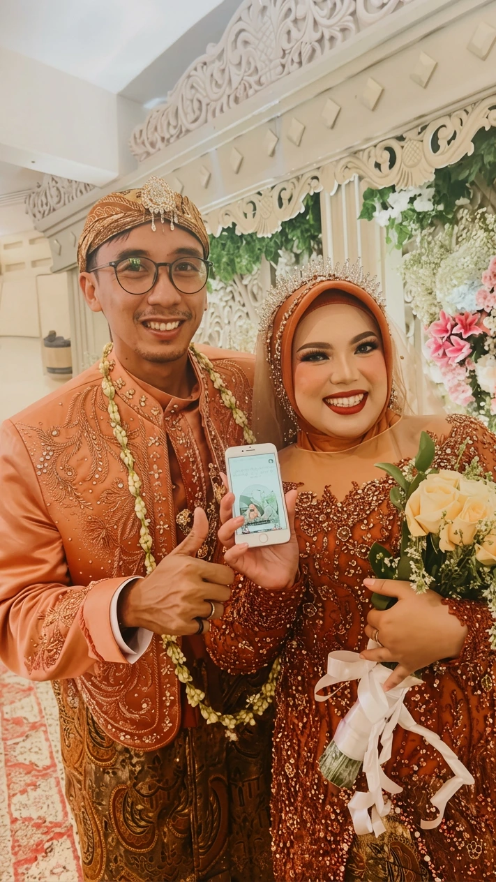 Contoh undangan digital pernikahan Momentree